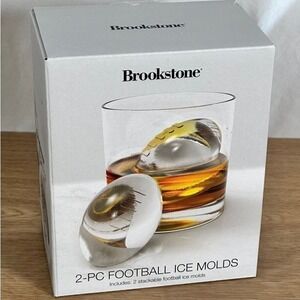 BROOKSTONE Football NFL Ice Molds Whiskey Scotch Bourbon Super Bowl NEW